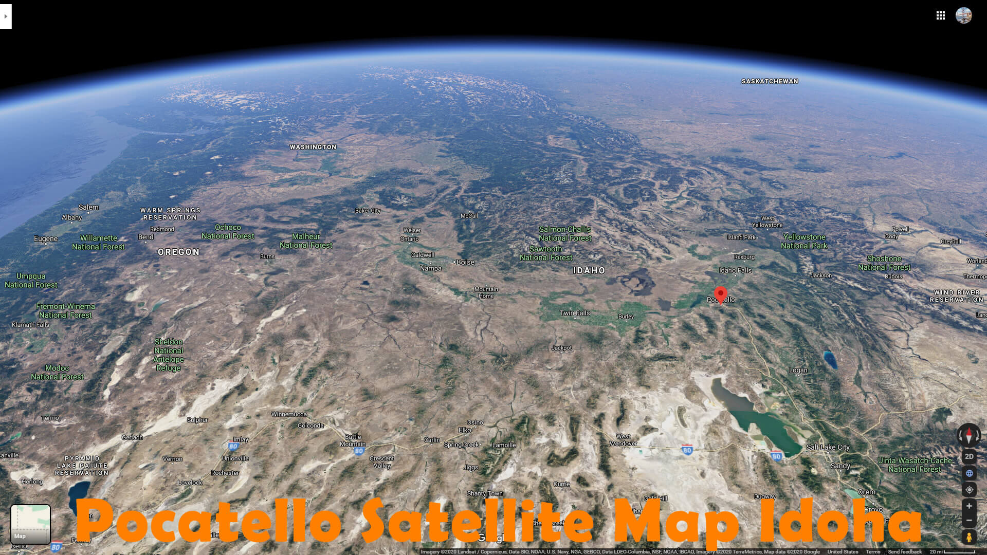 Pocatello Satellite Carte Idoha